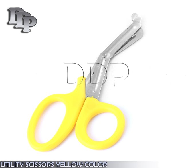 EMT Utility Scissors Shears 7.5" Yellow Colored