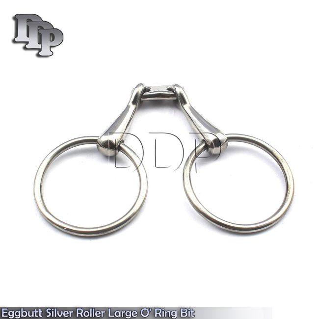 Eggbutt Silver Roller Large O' Ring Bit 4.5'' Stainless Steel, BT-0089