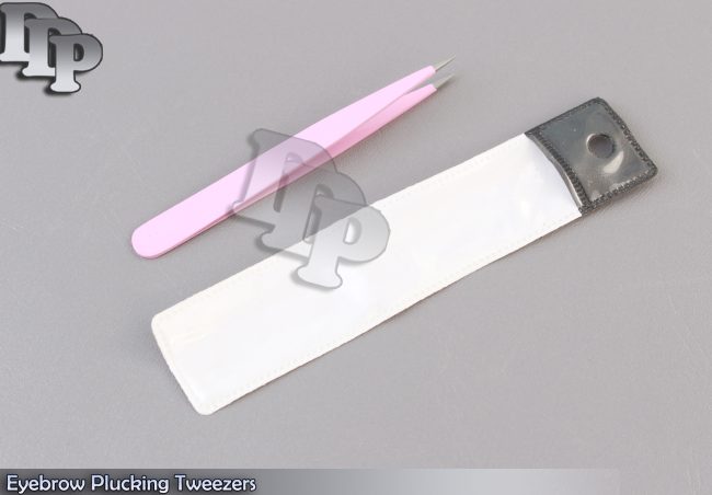 Eyebrow Plucking Tweezers 3.5'' fine point colored stainless