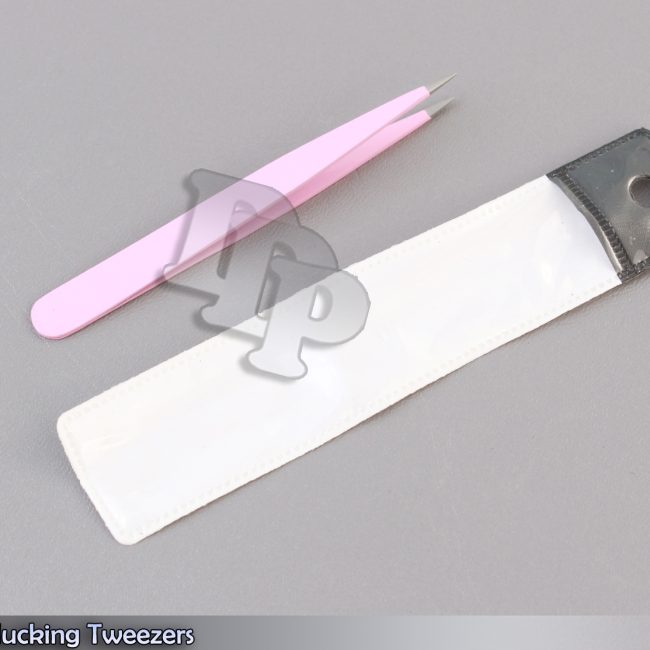 Eyebrow Plucking Tweezers 3.5'' fine point colored stainless