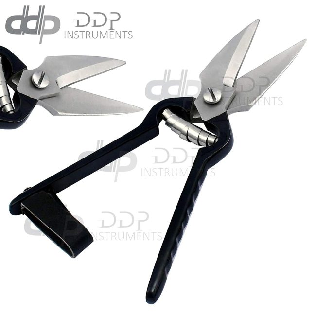 Foot Rot Shears (Black) Stainless Steel Sheep Farrier Hoof Trimming Clippers