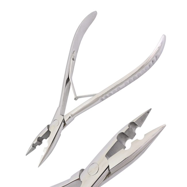 Hair Extension Two Hole Pliers 7'' with Needle Micro Link Ring Bead Tool DP-034