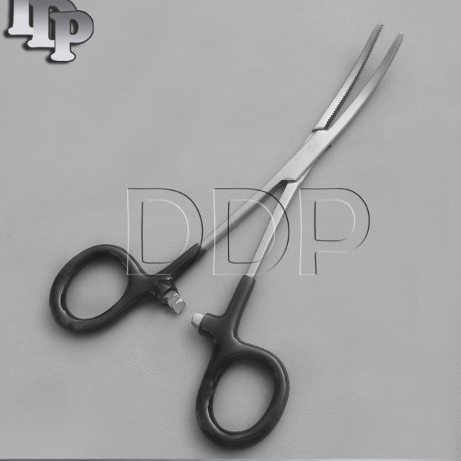 Hemostat Pean Forceps Surgical Instruments, Black Dep Handle 5.5" Curved