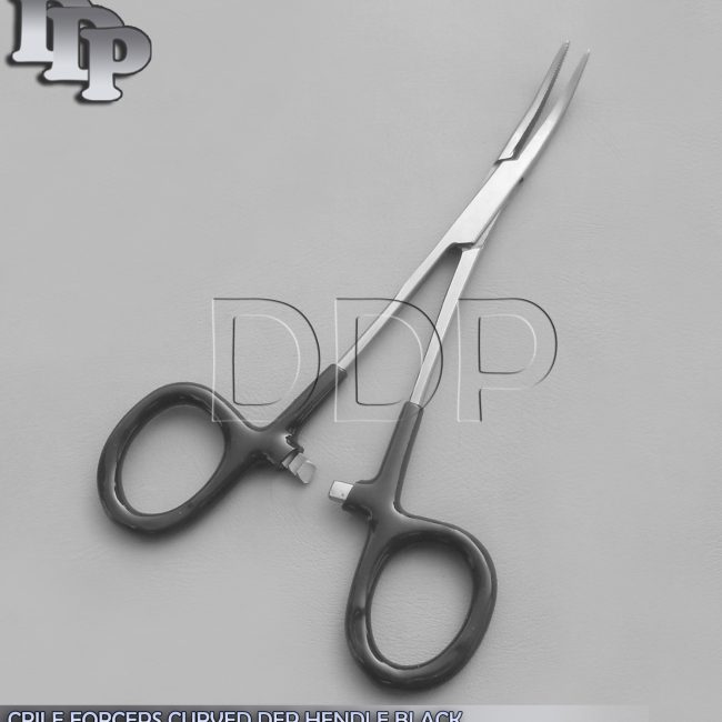 Hemostats Crile Forceps Surgical Instruments, Black Dep Handle 6" Curved