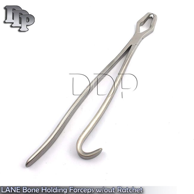 LANE Bone Holding Forceps 13" w/out Ratchet Orthopedic