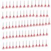 Lot Of 70 Pieces Operating Scissors 5.5" Sharp Blunt Straight Color Handle (RED)