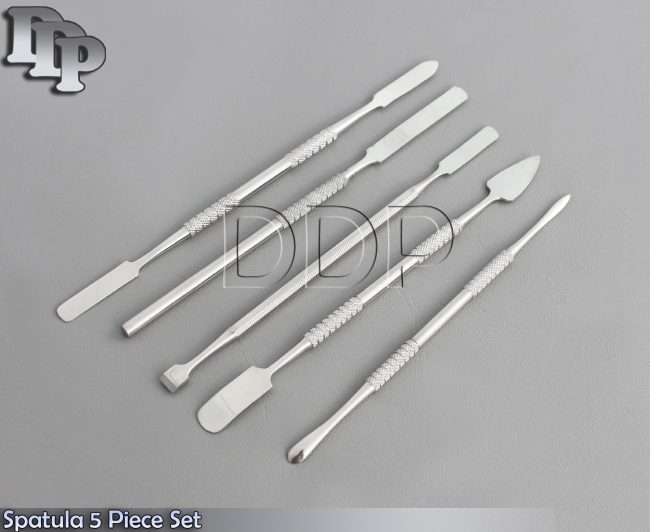 Metal Spatula 5 Piece Set Tools Dental Carver Wax Surgical Instruments