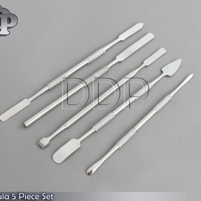 Metal Spatula 5 Piece Set Tools Dental Carver Wax Surgical Instruments