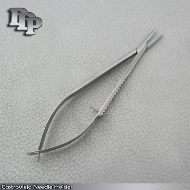 Micro Castroviejo Needle Holder 7" Straight Without Lock Surgical Instruments