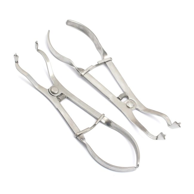New German 2 IVORY LIGHT WEIGHT Rubber Dam Clamp Forceps Dental InstrumentS