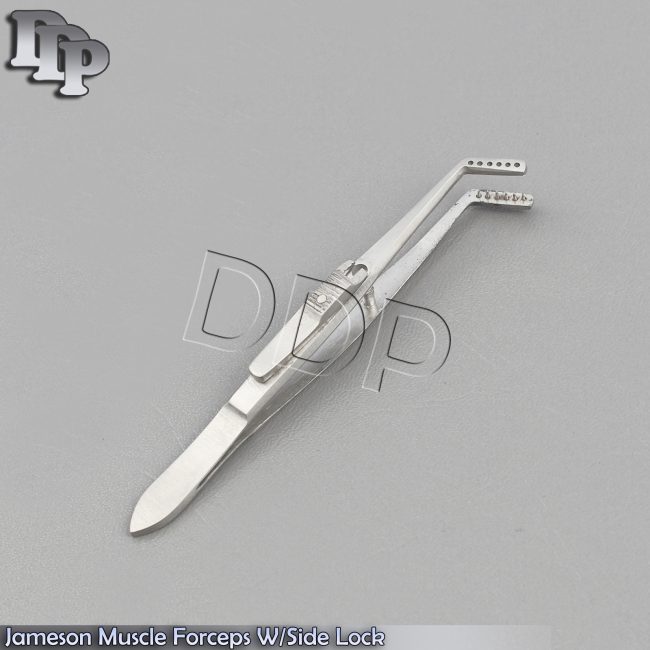 O R GRADE JAMESON MUSCLE FORCEPS R W/SIDE LOCK 7 TEETH
