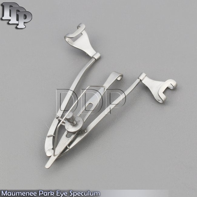 O.R GRADE GUYTON PARK EYE SPECULUM 14MM FENESTRATED BLADES W/ SUTURE POSTS