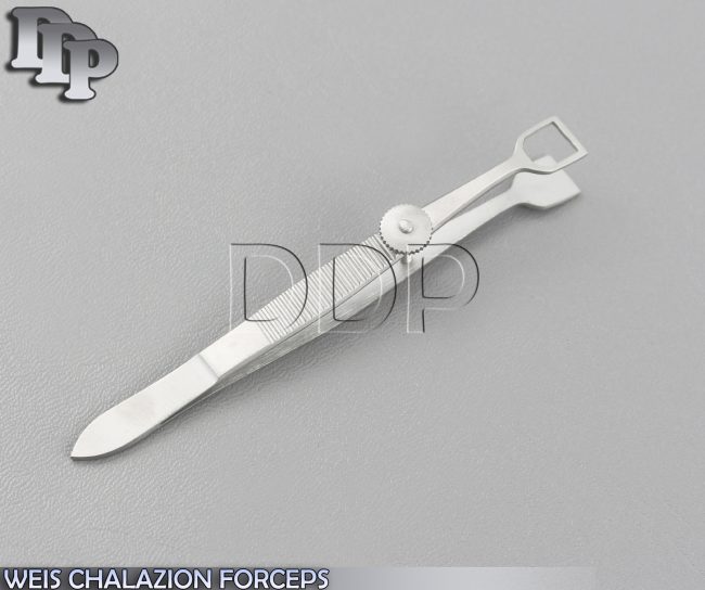 O.R GRADE WEIS CHALAZION FORCEPS 4" GROOVED UPPER JAW