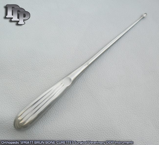 Orthopedic SPRATT BRUN BONE CURETTES 3/ 9" Surgical Instruments