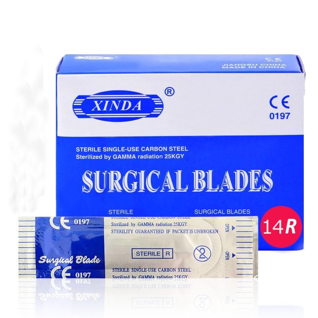 Pack Of 100 Pieces Scalpel Blades #14R Surgical Dental ENT Instruments