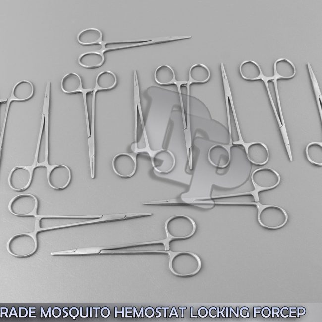 Pack of 12 O.R GRADE MOSQUITO HEMOSTAT LOCKING FORCEP 5" STRAIGHT SERRATED TP