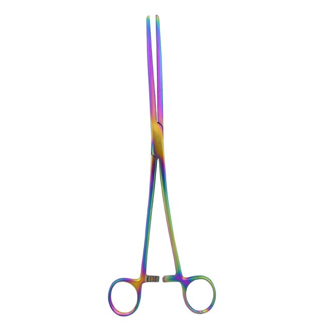 Pean Hemostat Locking Forceps 12" Straight Multi Color Surgical Inst DS-2461