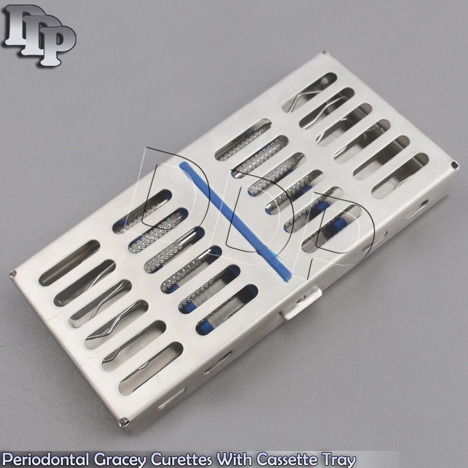 Periodontal Gracey Curettes 7 Pcs Dental Instruments Mesh Tray Cassette Box Kit - Image 3