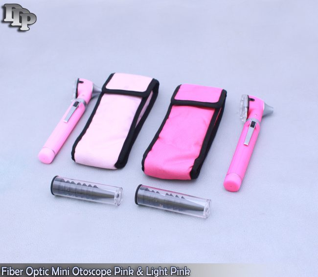 Pro Physician 2.5V Halogen Light FiberOptic Otoscope Diagnost Pink & Light Pink