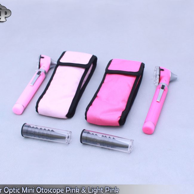 Pro Physician 2.5V Halogen Light FiberOptic Otoscope Diagnost Pink & Light Pink