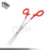 ROCHESTER PEAN HEMOSTAT FORCEPS STRAIGHT SERRATED TIP 8"-RED DEP
