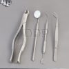 SET OF 4 PCS ORAL DENTAL SURGERY EXTRACTION KIT WITH EXTRACTING FORCEPS #10S