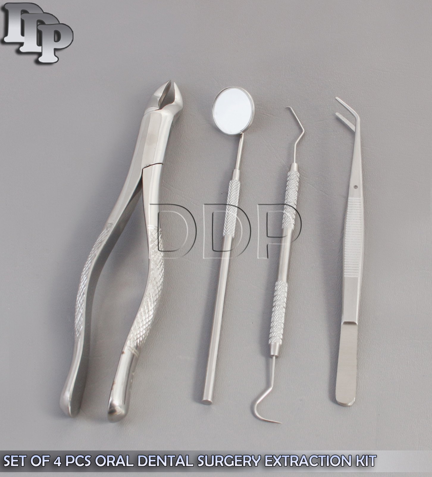 SET OF 4 PCS ORAL DENTAL SURGERY EXTRACTION KIT WITH EXTRACTING FORCEPS #10S