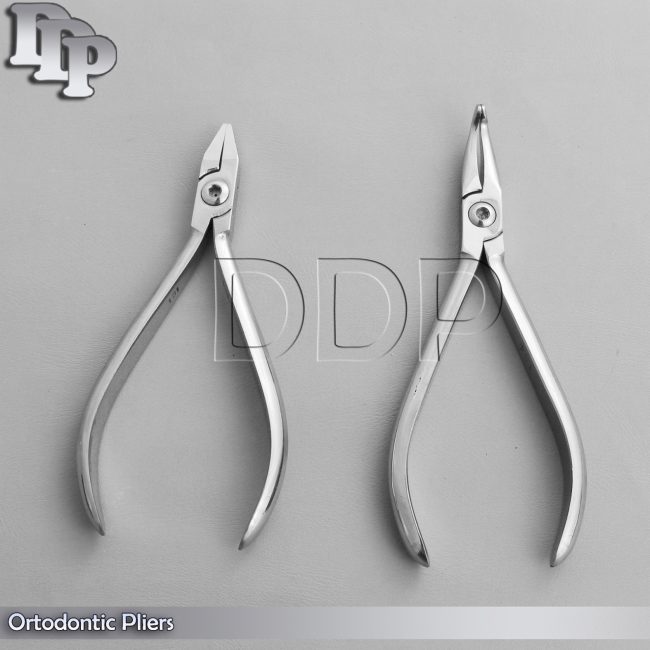 Set of 2 Adams Pliers & How Plier Curved Orthodontic Instruments Set