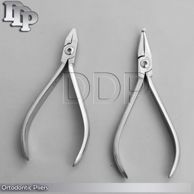 Set of 2 Adams Pliers & How Plier Straight Orthodontic Instruments Set