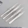 Set of 4 London College Tweezers Self Locking Cotton Dressing Pliers Surgical