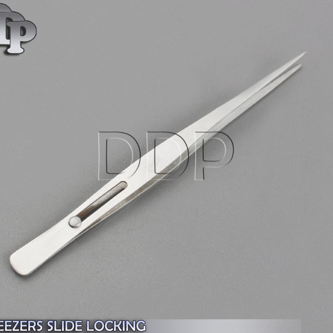 TWEEZERS SLIDE LOCKING BUTTON BLUNT SMOOTH UTILITY TOOL