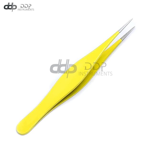 Tweezers For Ingrown Hair Pointed Blackhead Remover Precision Eyebrow Yellow