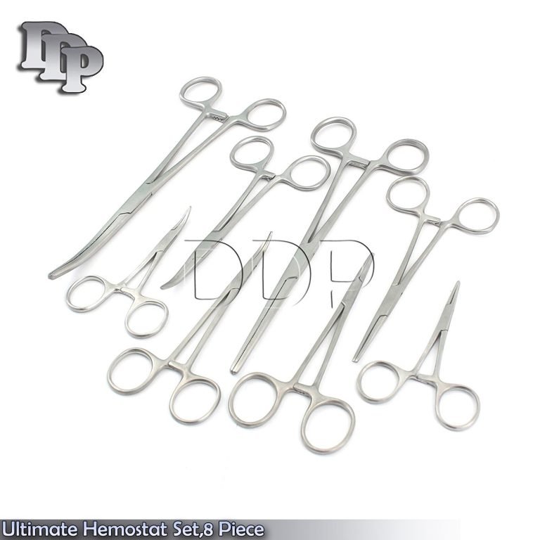 Ultimate Hemostat Set,8 Piece Ideal for hobby tools, electronics,fishing DS-1274