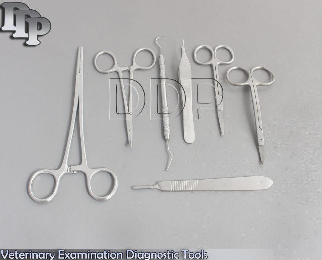 Veterinary Examination Diagnostic tools Kit Medical Surgery Surgeons Set DS-1147