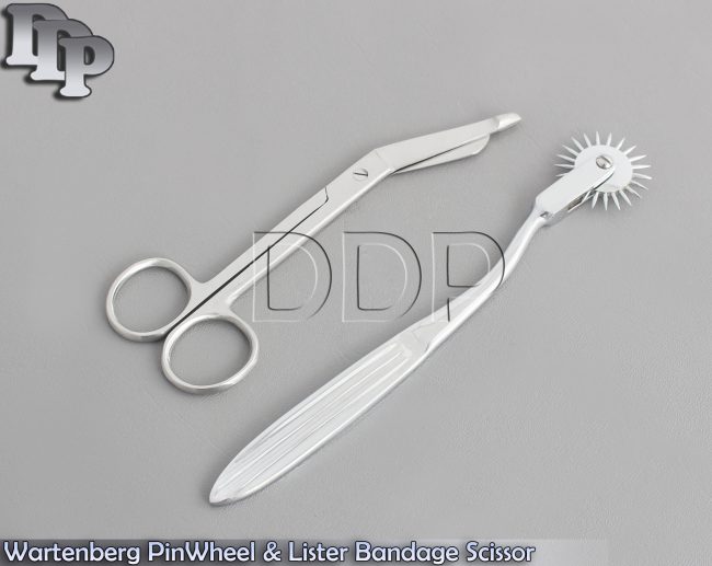 Wartenberg PinWheel & Lister Bandage Scissor (02 Pcs in 1 Price)