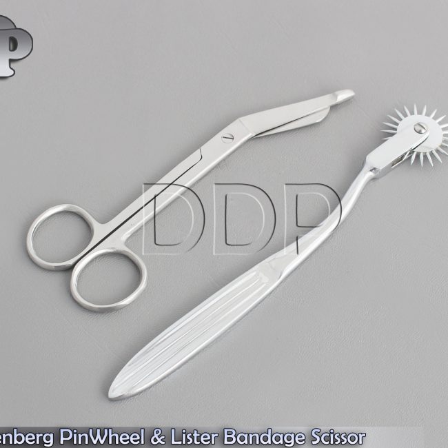 Wartenberg PinWheel & Lister Bandage Scissor (02 Pcs in 1 Price)