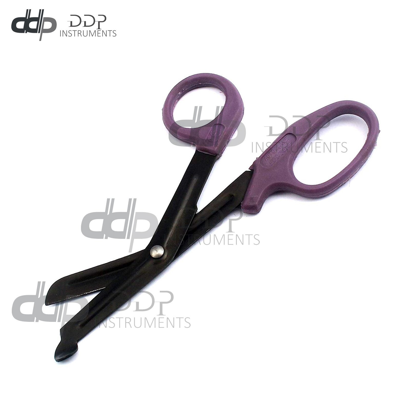 2 (Black Purple) Fluoride Black Coated Trauma Paramedic EMT Shears Scissors 5.5" - Image 3
