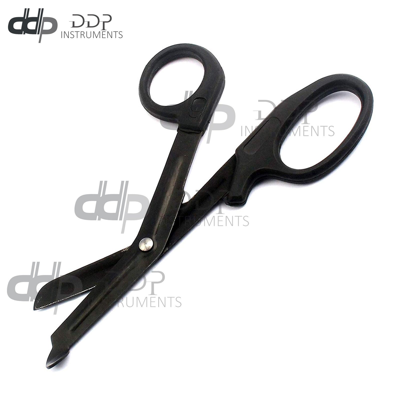 2 (Black Purple) Fluoride Black Coated Trauma Paramedic EMT Shears Scissors 5.5" - Image 4