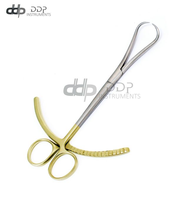 2 Bone Reduction Forceps 8" Gold Plated Orthopedic Surgical Instruments