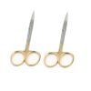 2 GERMAN TC IRIS MICRO SURGICAL SCISSORS STR TIP 4.5" W/TUNGSTEN CARBIDE INSERTS