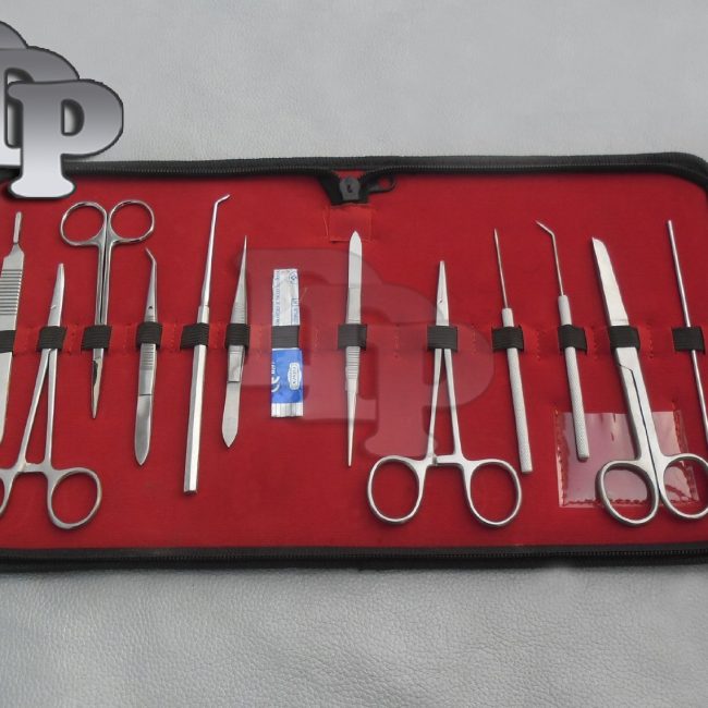 22 PCS BIOLOGY LAB ANATOMY MEDICAL STUDENT DISSECTING KIT + SCALPEL BLADES #10