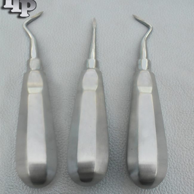 3 Heidbrink Root Tip Elevators Dental Surgical Instruments