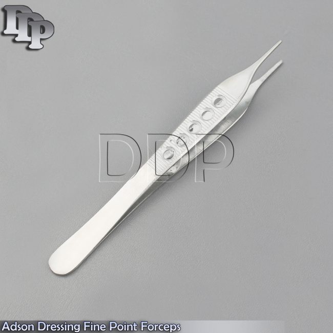 3 PCS ADSON DRESSING FINE POINT PLASTIC SURGERY FORCEPS W/ FENESTRATED HANDLE