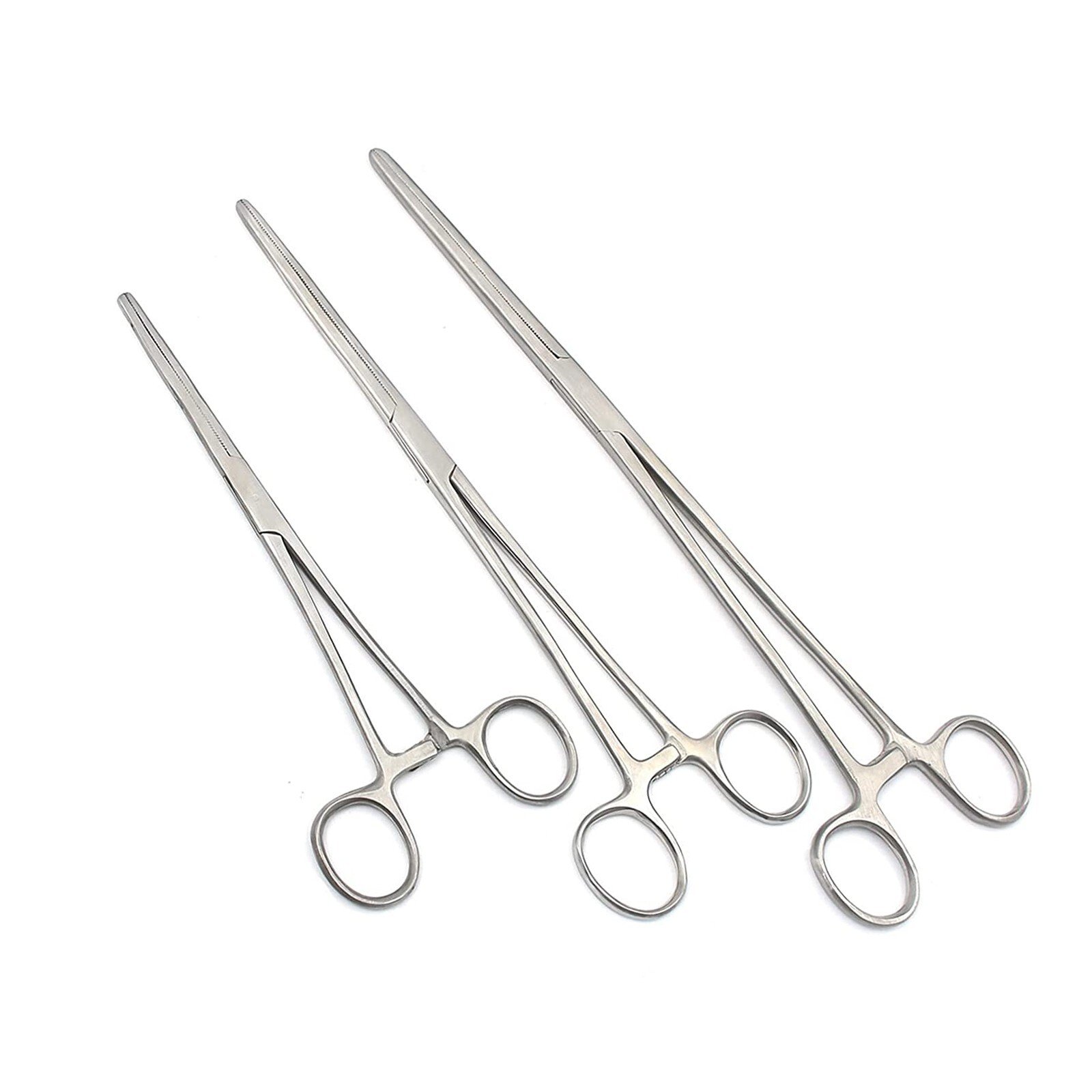 3 Rochester Pean Forceps Straight 9" 10" 12" HEMOSTAT Locking CLAMP Stainless St - Image 3