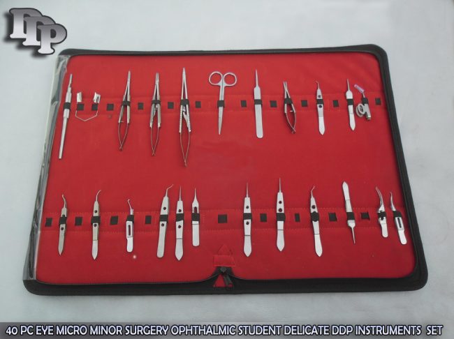 40 PC EYE MICRO MINOR SURGERY OPHTHALMIC STUDENT DELICATE INSTRUMENTS  SET