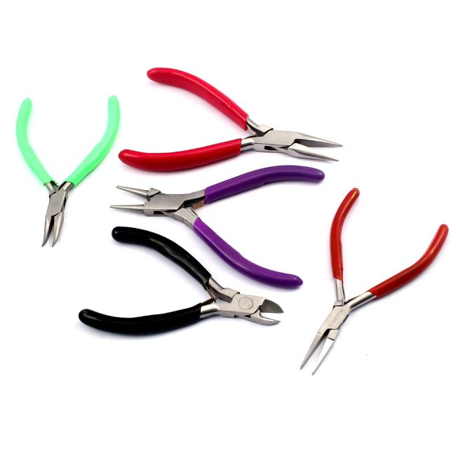 5 PCS JEWELERS PLIERS SET JEWELRY MAKING BEADING WIRE WRAPPING PLIERS SET