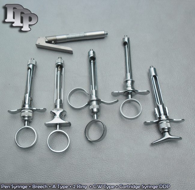 6 Pieces Set Of Syringe, Pen Type+Breech+A Type+2 Ring+CW Type+Cartridge Syringe