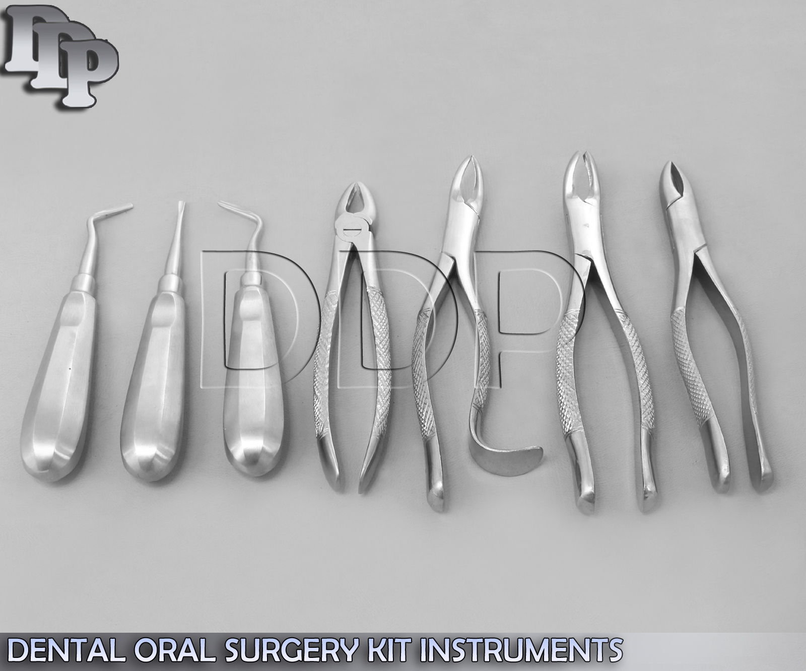 7 PCS DENTAL ORAL SURGERY KIT INSTRUMENTS EXTRACTING FORCEPS - Image 3