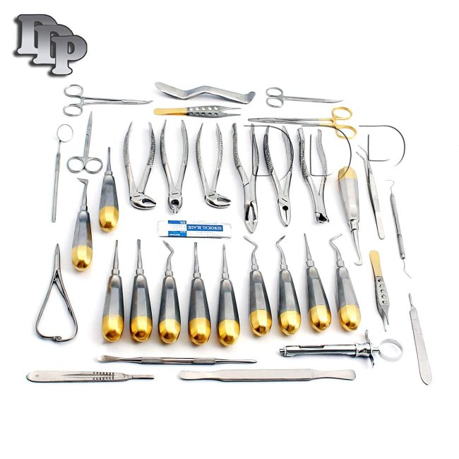 74 EA PREMIUM GERMAN DENTAL SURGERY EXTRACTING ELEVATORS FORCEPS INSTRUMENT SET