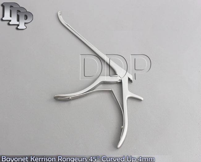 Bayonet Kerrison Rongeurs 45° Curved Up 4mm Surgical Instruments